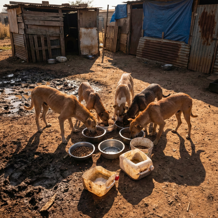 Food for 5 animals
